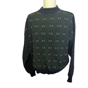 Tasso Elba Sweater Men 2XL Black Striped Mock Neck 1/4 Zip Long Sleeve Pullover